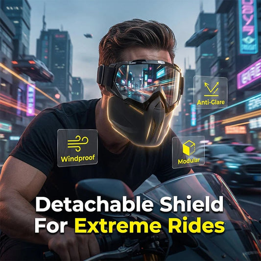 🔥 Detachable Full Face Goggle Mask