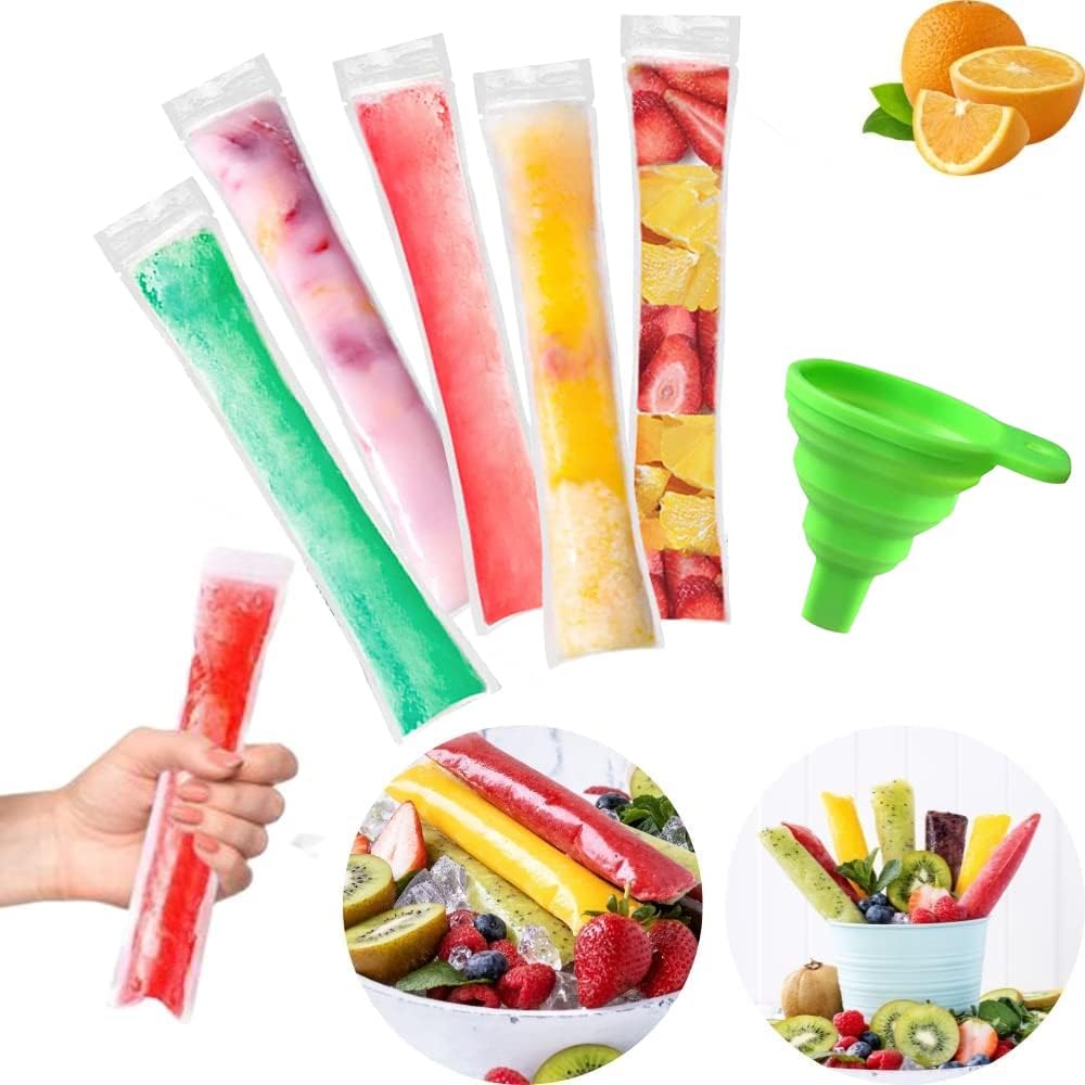 🔥Summer Promotion 49% OFF - 100PCS DIY Disposable IcePop Bags with Funnel