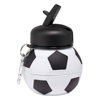 Collapsible Soccer Bottle | 34oz Expandable Food-Grade Silicone Sports Jug