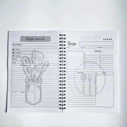 🔥Durable Spiral My Cookbook Notebook Illustrated Kitchen Tools Creative Warmth