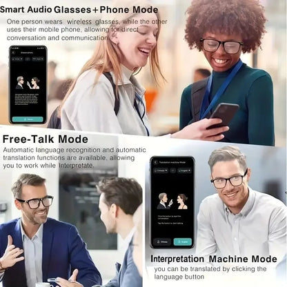 AI Interpretation Smart Glasses, with 33 Languages, Chat GPT,Audio Glasses for Men And Women