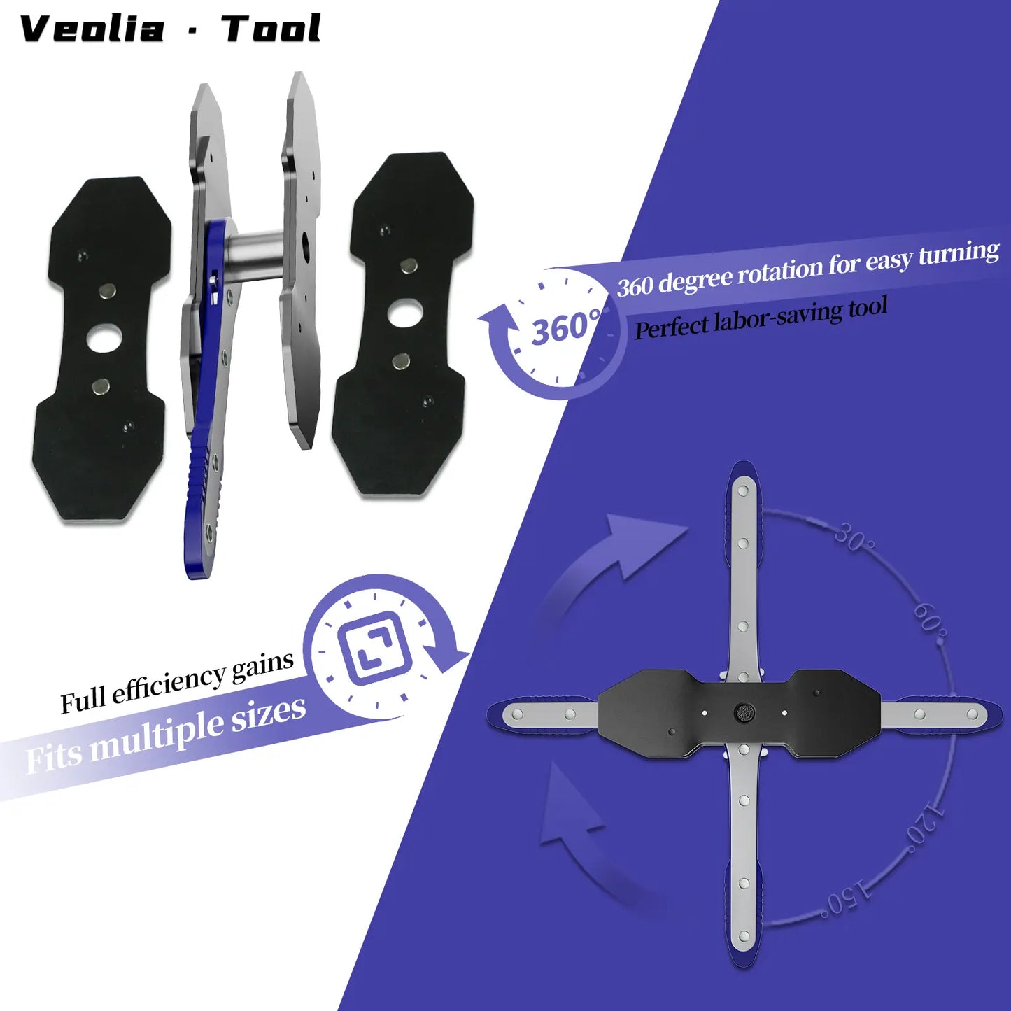 Brake Caliper Piston Press Tool – 360° Rotating Ratchet Wrench for Single, Dual & Quad Piston Disc Brakes