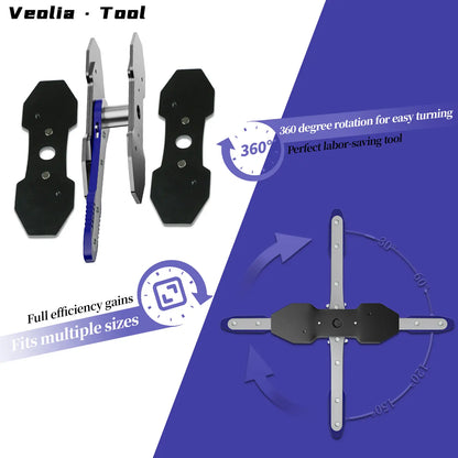 Brake Caliper Piston Press Tool – 360° Rotating Ratchet Wrench for Single, Dual & Quad Piston Disc Brakes