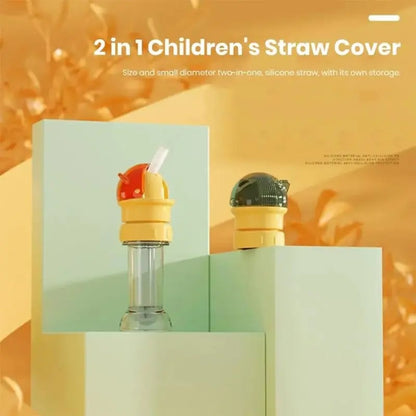 🔥Water Bottle Spout Conversion Cap with Straw | Universal Fit for Juice & Water Bottles | Spill-Proof Flip Top Cover for Toddlers & Children