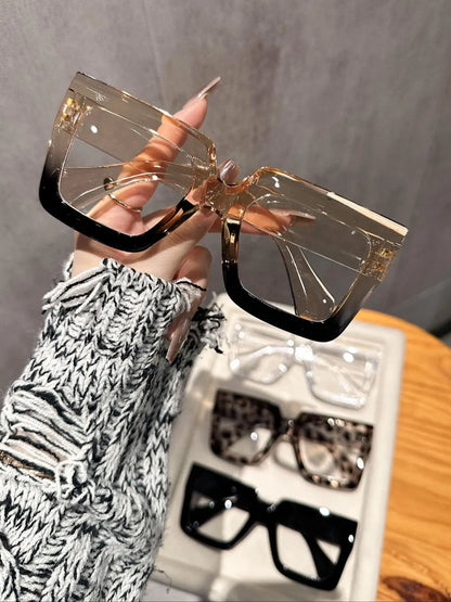 Unisex Leopard Pattern Eyeglasses - Trendy Casual Style