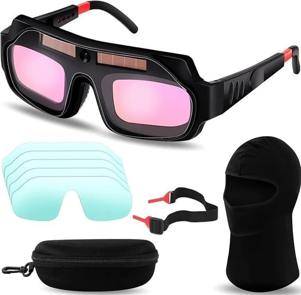 Solar Auto-Darkening Welding Goggles – Eye Protection with Smart Light Control