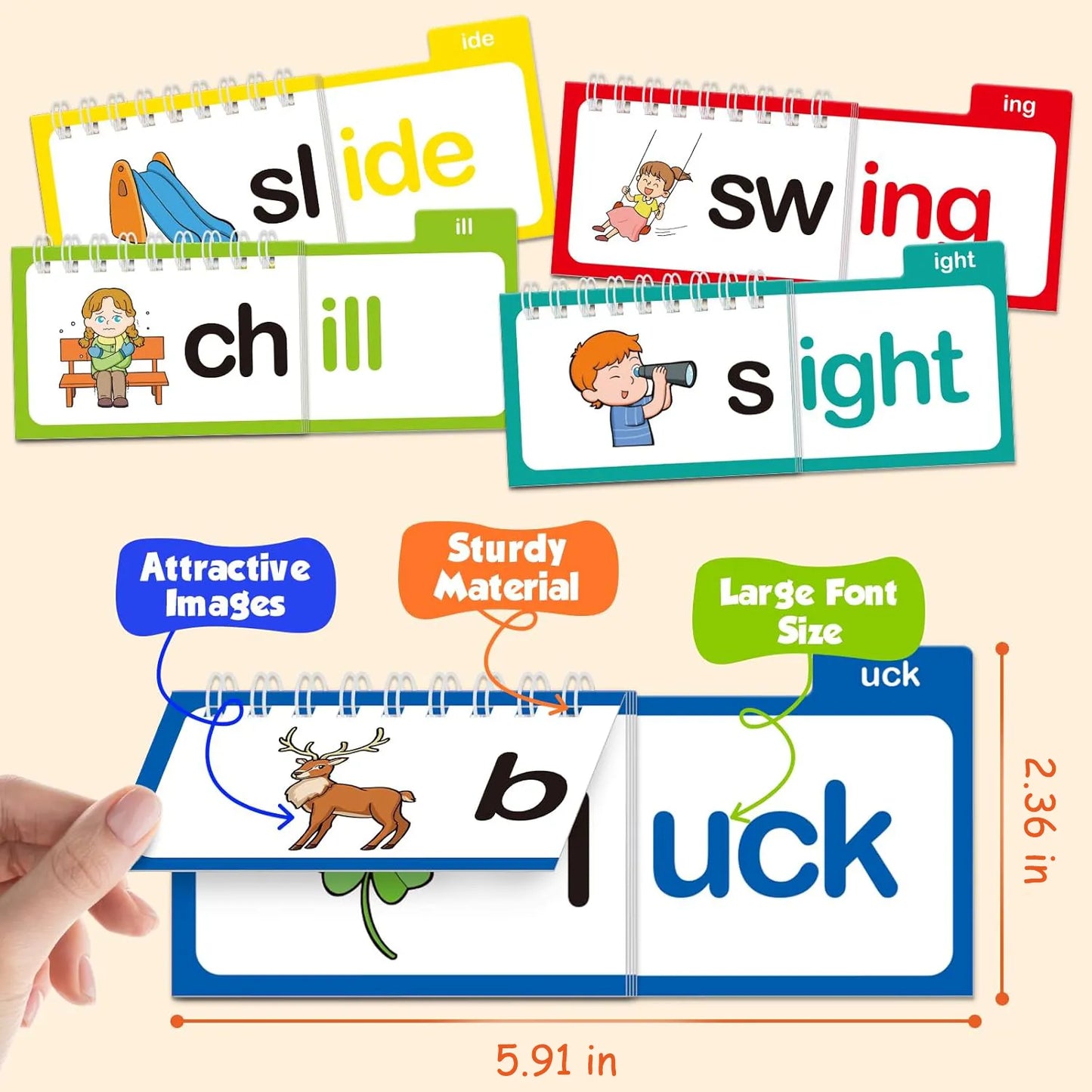 📚 Read & Rhyme Flip-Book Set – 30 Educational Phonics Flip Books for Early Learning