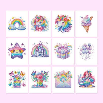 ✨ Mini Diamond Painting Postcard Set