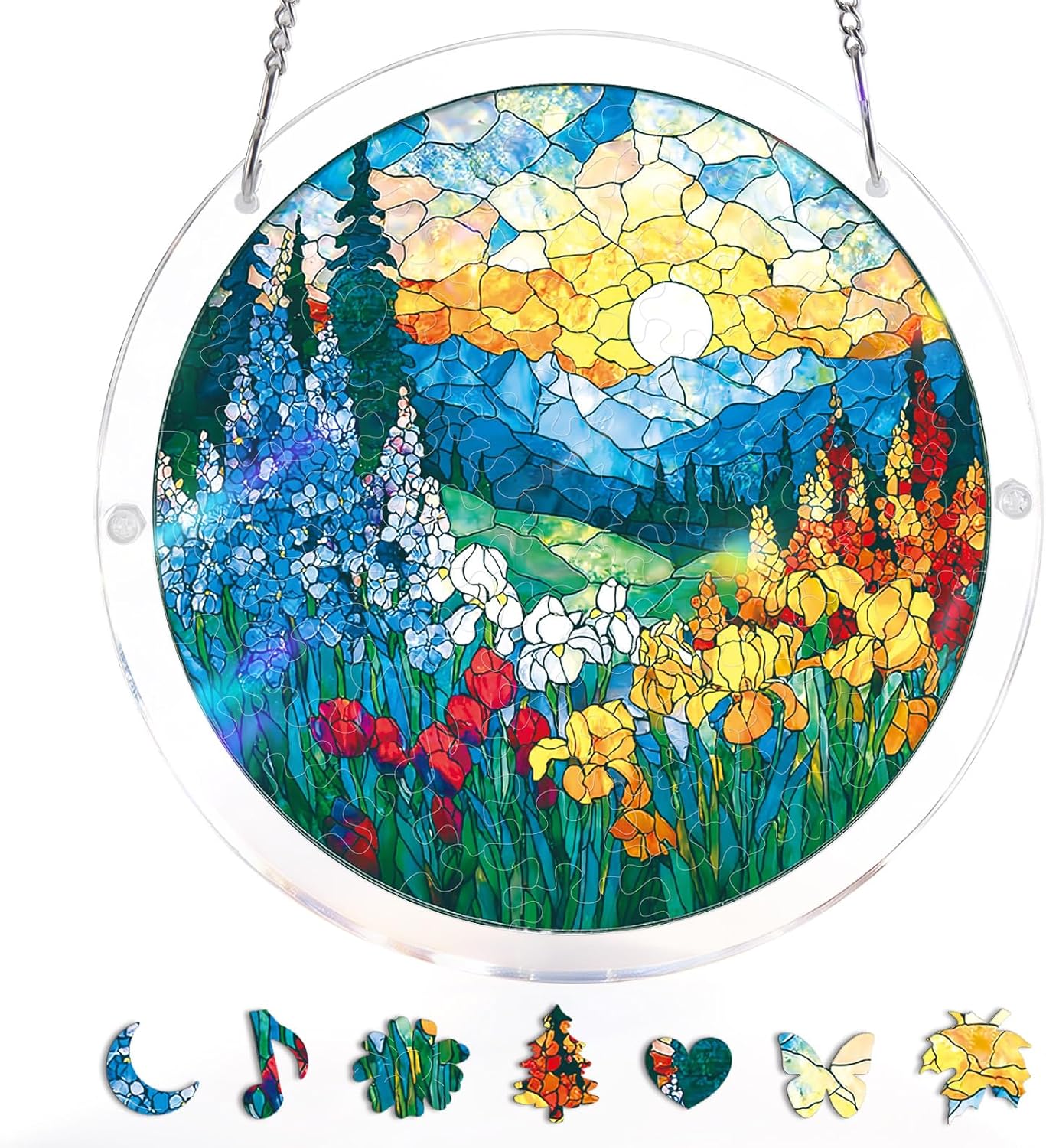🧩Acrylic Jigsaw Puzzle Suncatcher - Glowing Feather Haven