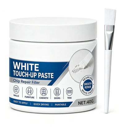White Furniture Touch-Up Paste with Brush