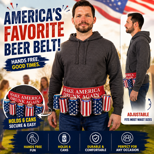 Funny Beer Belt Holster (6-Pack) | Hands-Free Drink Holder