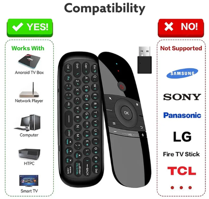 W1 Air Mouse Romote Control with Keyboard
