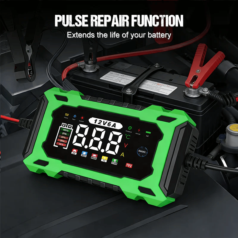 ⚡ Dailyardpromax® 12V 6A Smart Car Battery Charger with Pulse Repair – Fast, Safe & Extend Battery Life 🚗🔋✨