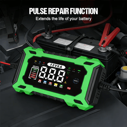 ⚡ Dailyardpromax® 12V 6A Smart Car Battery Charger with Pulse Repair – Fast, Safe & Extend Battery Life 🚗🔋✨