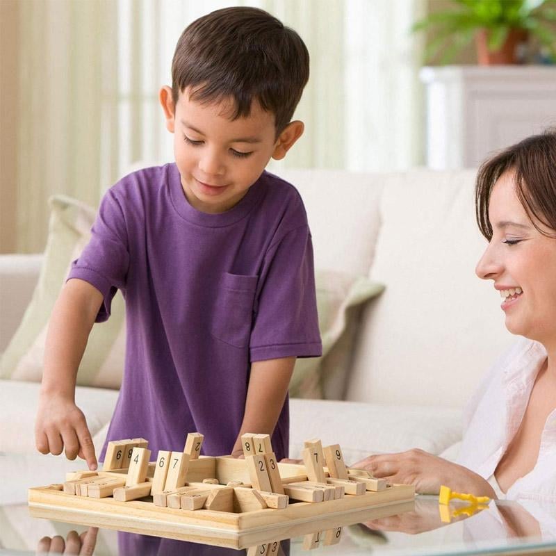 🏆🎁SHUT THE BOX-WOODEN DICE BOARD GAME