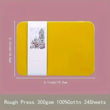 🎨Professional Watercolor Postcards – 300gsm Pure Cotton Paper (24-Pack)
