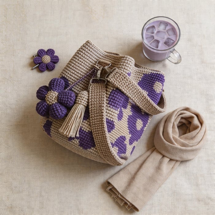 🏆Last Day Promotion 49% OFF🧵🌸Handmade Crochet Flower Tote 🌼✨