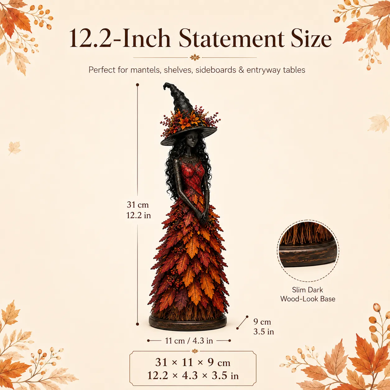 💥LAST DAY 50% OFF - 🧙 Enchanted Autumn Witch Figurine (📦Buy 3 Free Shipping)