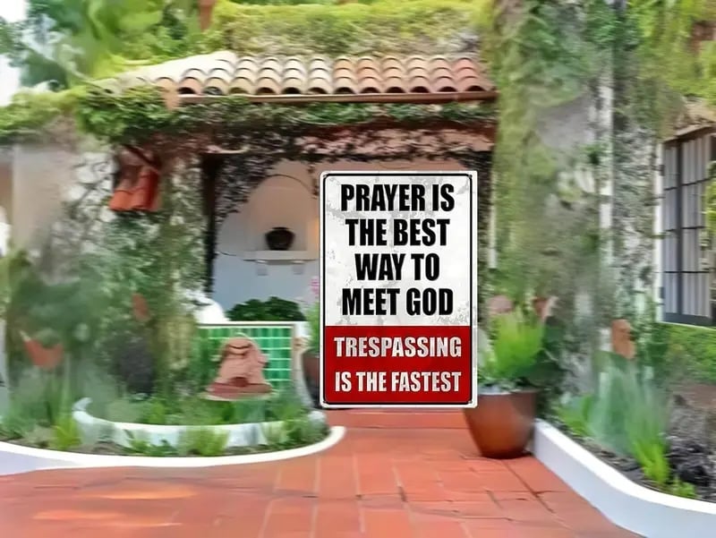 🔥Metal No Trespassing Signs Private Property Funny