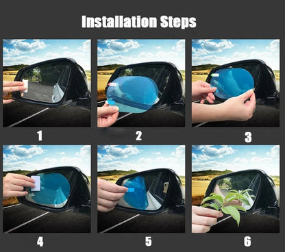 4Pcs Car Rearview Mirror Film