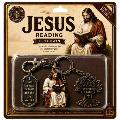 ✝️Jesus Reading Keychain