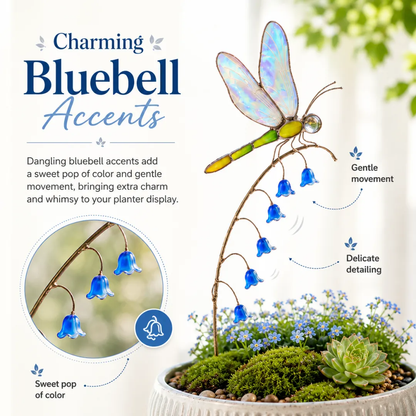 🦋Iridescent Dragonfly Garden Stake