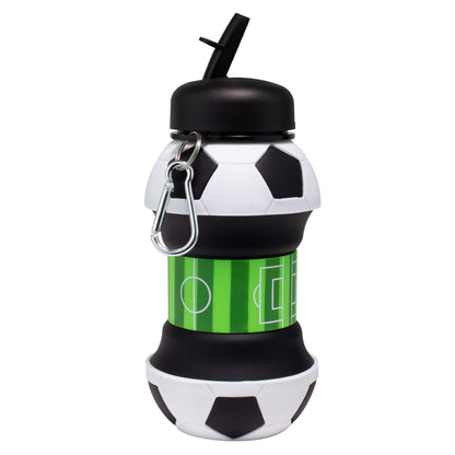 Collapsible Soccer Bottle | 34oz Expandable Food-Grade Silicone Sports Jug