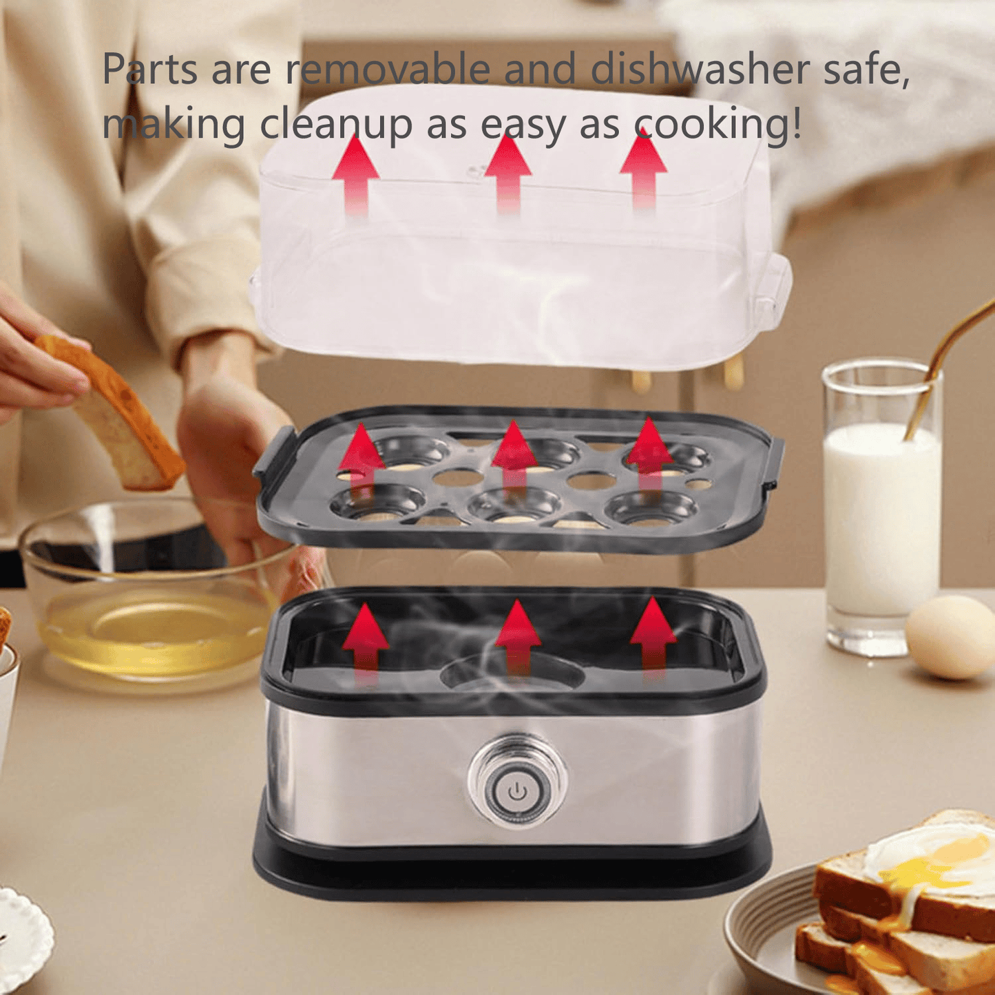 🔥 Effortless Breakfasts with Our Electric Egg Cooker! 🍳✨