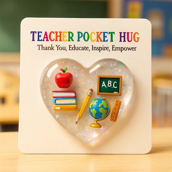 🔥LAST DAY 49% OFF -Teacher Pocket Hug Keepsake: A Tiny, Heartfelt Thank You for Your Favorite Educator 🎒💝