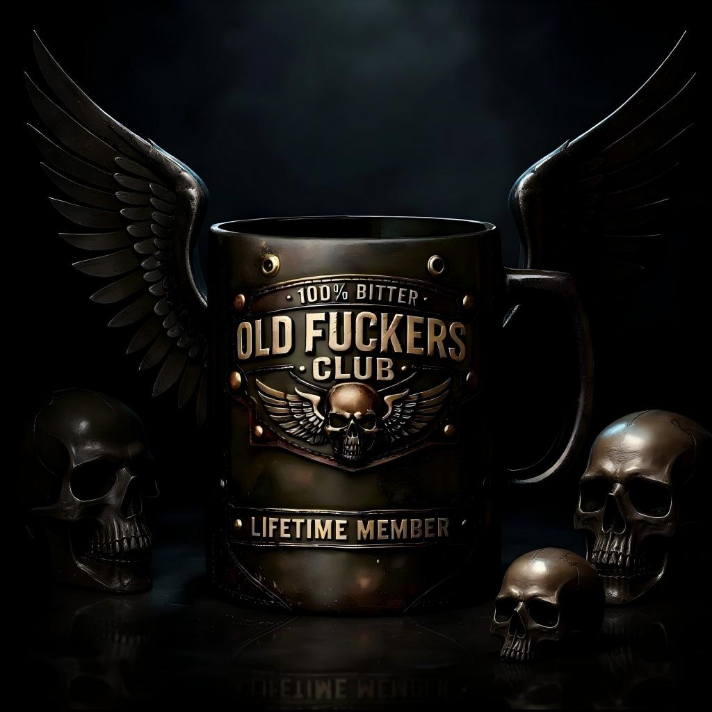 ☕OLD FUCKERS CLUB™ MUG - 100% Bitter. Lifetime Member. 😎☠️