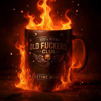 ☕OLD FUCKERS CLUB™ MUG - 100% Bitter. Lifetime Member. 😎☠️