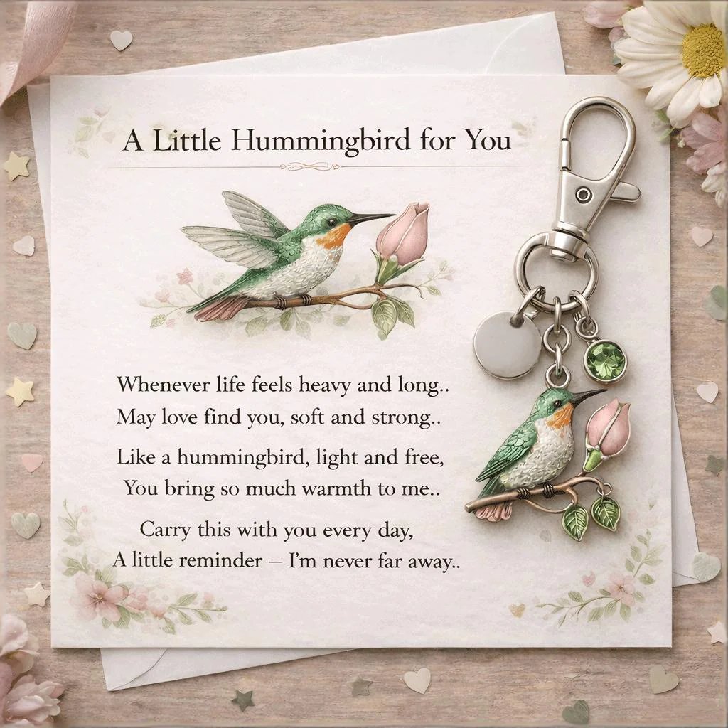 🐦A Little Hummingbird for You keychain🎁A Meaningful Mother's Day Gift Filled with Love & Comfort