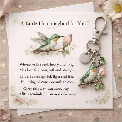 🐦A Little Hummingbird for You keychain🎁A Meaningful Mother's Day Gift Filled with Love & Comfort