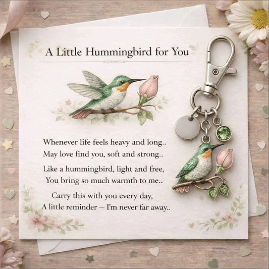 🐦A Little Hummingbird for You keychain🎁A Meaningful Mother's Day Gift Filled with Love & Comfort