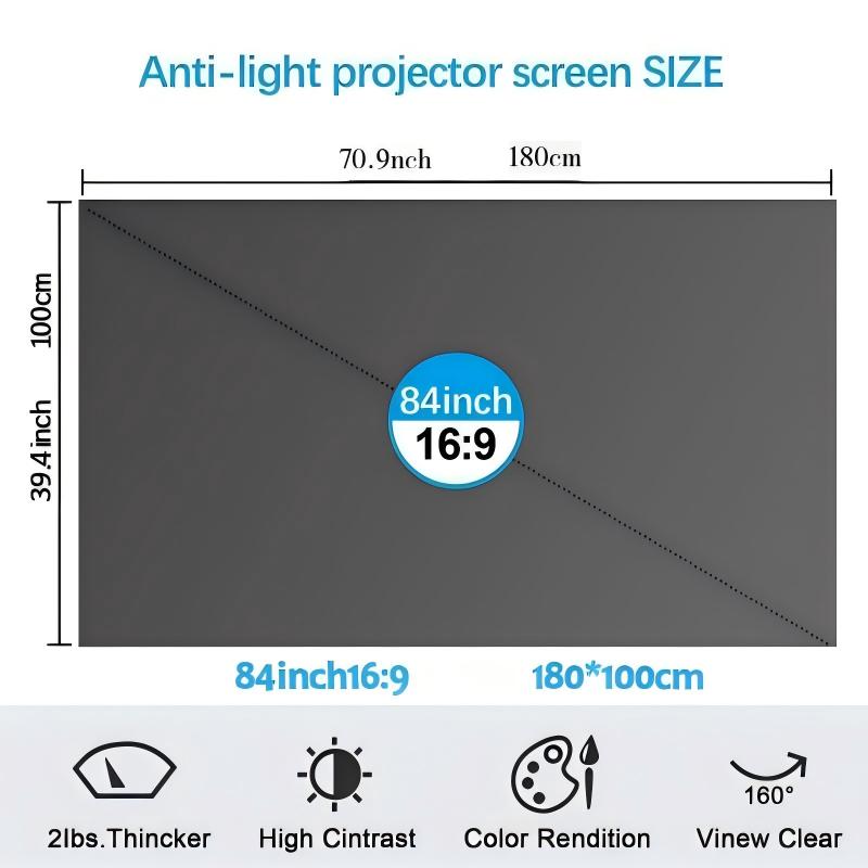 🔥Anti-Light 4K Projector Screen (16:9)🎥✨