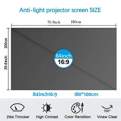 🔥Anti-Light 4K Projector Screen (16:9)🎥✨