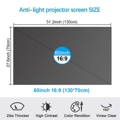 🔥Anti-Light 4K Projector Screen (16:9)🎥✨