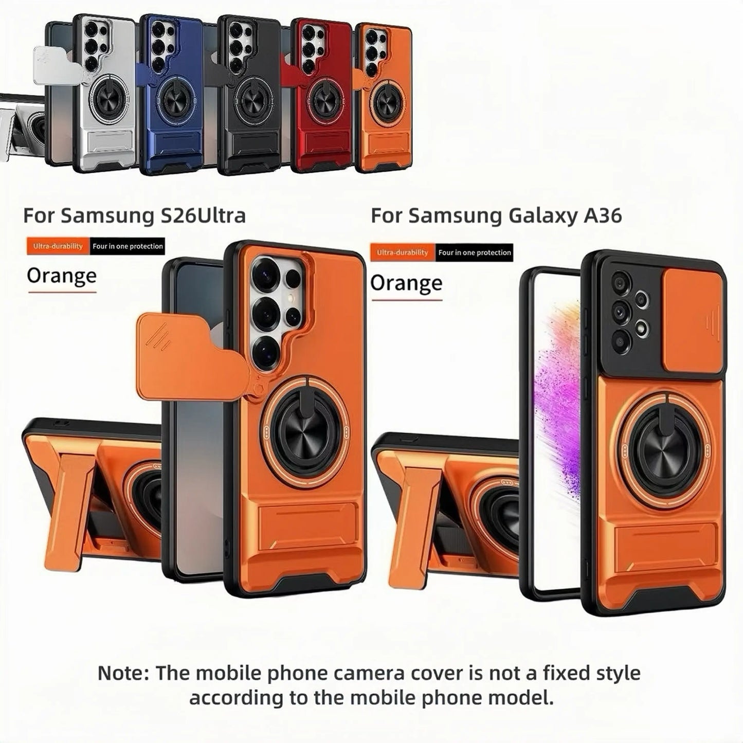 Military-Grade Rotating Ring Case for Samsung Galaxy S25/24/23/22/21 Ultra