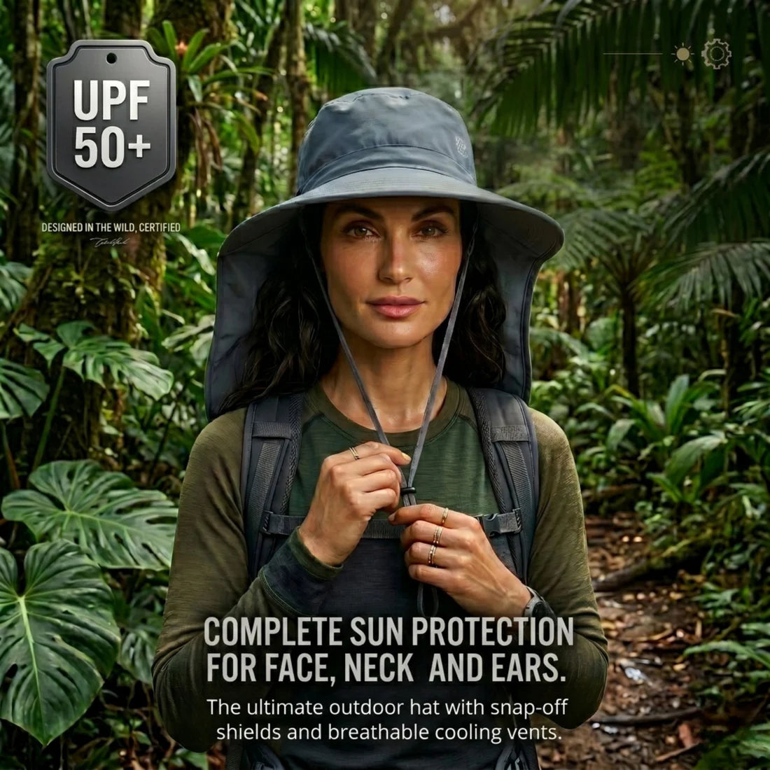 🔥Summer Sale 49% OFF🔥 - 🌞UPF 50+ Sun Protection Hat With Full Face & Neck Coverage