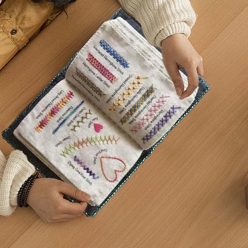 🔥LAST DAY ON SALE✨All-in-One Embroidery Stitch Book & Sewing Kit (86 PCS)