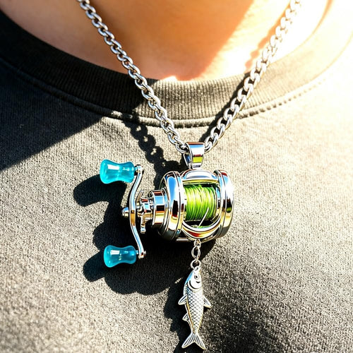 Mini Fishing Reel Necklace