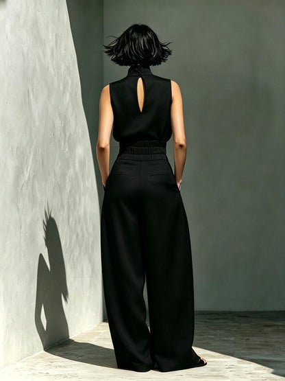 👗 LIMITED-TIME 49% OFF! ✨ Top & Wide-Leg Pant 2-Piece Set – Mock Neck, Cinched Waist, Featherlight 🌿