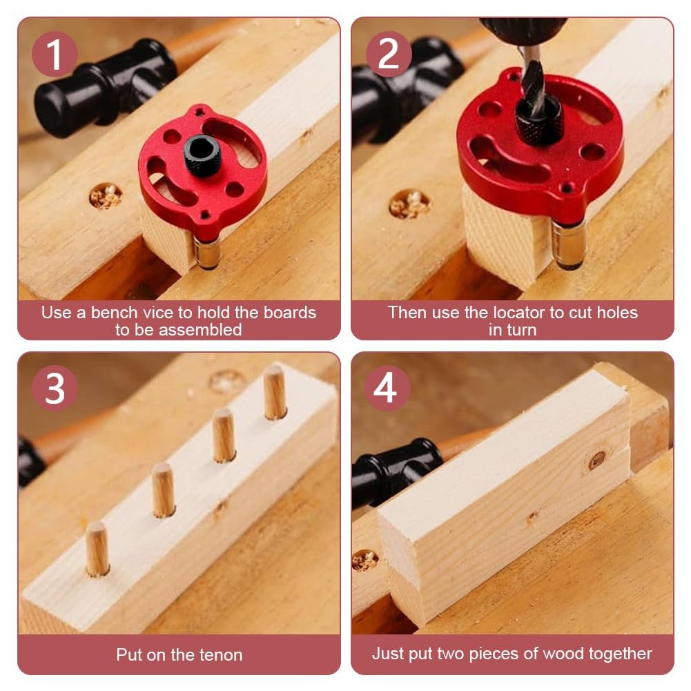 🛠️Self-Centering Doweling Jig – Precision Drill Guide for Flawless Woodworking Joints