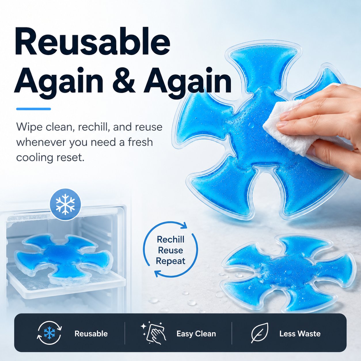 Reusable Cooling Pad for Hats & Body Relief🧢🧊
