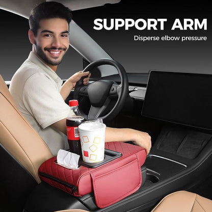 ⏰Final 3 Hours: Only ＄33.99🎉Multifunctional PU Leather Car Armrest Box Mat