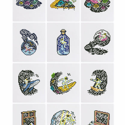 ✨ Mini Diamond Painting Postcard Set