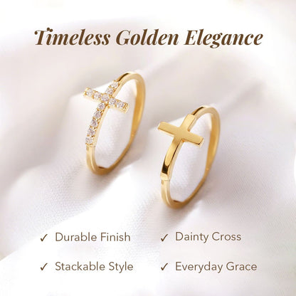 ✝️Halo Cross Ring Set💍