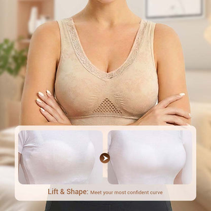 🏆 Last Day Special Price ! 💐 Buy One Get One Free 🎁 🌸 Pure Cotton Buttonless Comfy Lifting Bra