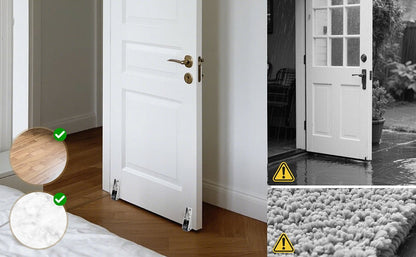 🚪 4-Pack Low-Profile Door Repair Casters | Quiet Nylon & Steel Fixed Wheels