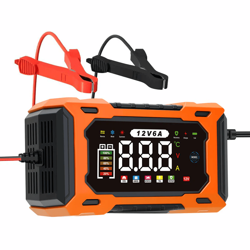 ⚡ Dailyardpromax® 12V 6A Smart Car Battery Charger with Pulse Repair – Fast, Safe & Extend Battery Life 🚗🔋✨